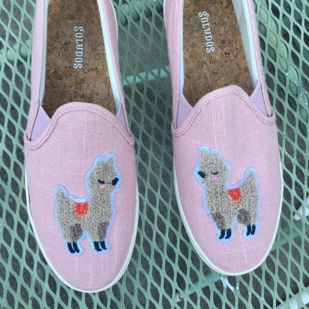 Soludos llama slip on sneaker dusty rose